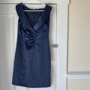 grayish, silvery Midnight Blue Mini Dress